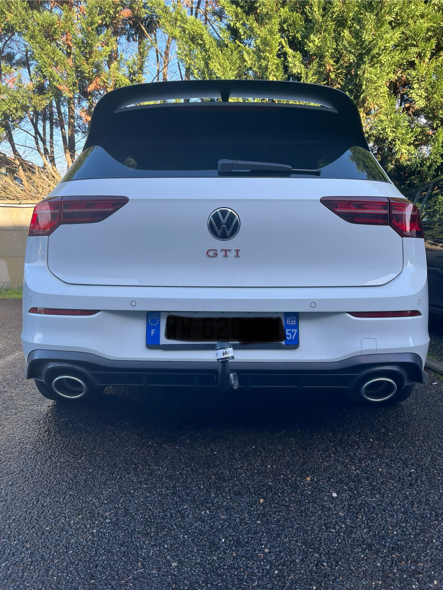 Volkswagen Golf 8 GTI Clubsport 2020 – après la pose de l'attelage – pose attelage Bordeaux | Aquitaine Rechange Auto